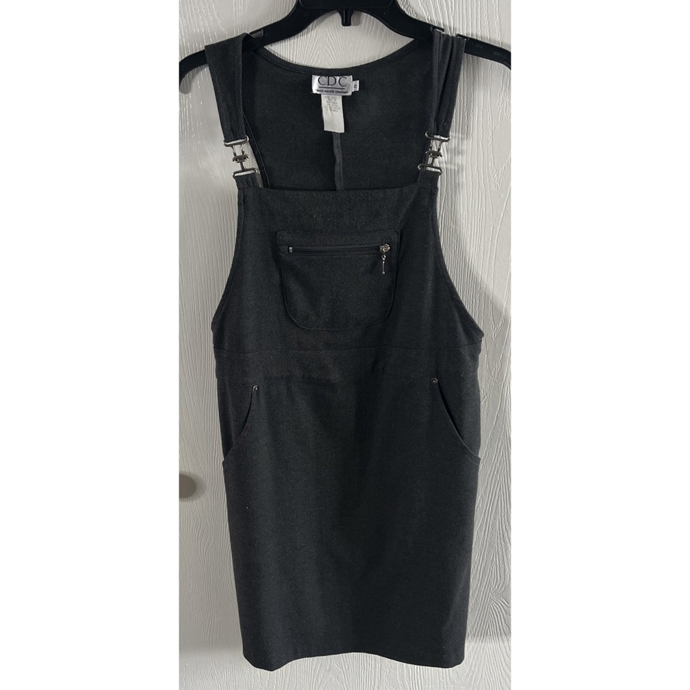 CDC Overall Dress Women's Size 8 Sleeveless Caren Desiree Company Silver Buckles